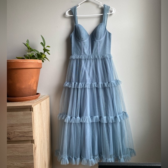 Revelry Dresses & Skirts - Revelry Sloane Chiffon Dress in French Blue